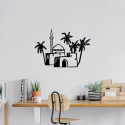 Accesorio de pared de metal decorativo negro elegante, 48 x 70 cm, 100% metal, 1,5 mm de grosor, perfecto para decoración moderna del hogar y arte de pared único