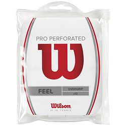 Wilson Pro Overgrip Perforated Punho, 12 unidades, unissexo, branco, NS