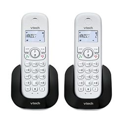 VTech CS1501 Téléphone sans Fil DECT à Deux combinés avec Blocage d'appel, Identification de l'appelant/Appel en Attente, Haut-Parleur Mains Libres, écran et Clavier rétroéclairés