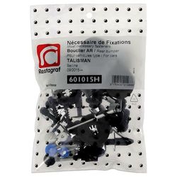 Restagraf - Kit de Fixations pour Bouclier Arrière TALISMAN Berline (09/2015 à 04/2022) - Réf. 601015H - Sachet de 29 Pièces