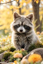 Woodland Baby Raccoon Charm Journal: a LINED notebook for self-expression