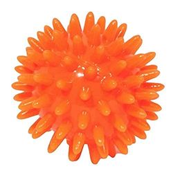 TheraBand Massageballen, massageapparaat voor reflex zone massage, circulatie, stress en ontspanning, getextureerde stressbal, kantoorbureau, speeltje, geleverd met pompnaald, 6cm diameter, oranje