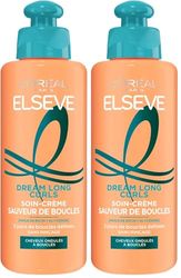 L'Oréal Paris Elsève - Crème Sauveuse De Boucles - Soin Cheveux Sans Rinçage - Enrichi En Huile De Ricin Et Glycérine Végétale - Pour Cheveux Ondulés Ã€ Bouclés - 200 Ml (Lot de 2)