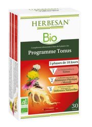 HERBESAN®-PROGRAMME TONUS - Tonus, Résistance Physique & Mentale, Défenses Naturelles - Fabrication française - 30 ampoules de 15 ml
