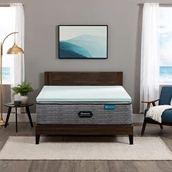 Beautyrest Thermagel Deluxe Cooling Pressure-Relieving Memory Foam Mattress Topper, Twin XL, 2-Inch