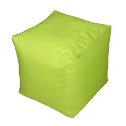 Kinzler outdoorfähiger Tabouret carré Env. 40 x 40 x 40 cm, Polyester, Vert pomme
