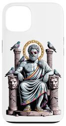 Greek Statue Wearing Sunglasses Pigeons Case for iPhone 13