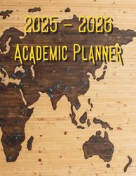 2025–2026 Map Academic Planner: Map Background | Weekly & Monthly Calendar for Teachers & Students