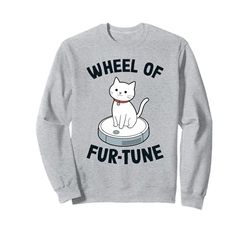 Wheel Of Fur-Tune Robot Vacuum Cleaner Funny Cat Sweatshirt