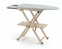 Arredamenti Italia 621 STIROCOMODO Planche à Repasser Réglable/Pliable Hêtre Massif Naturelle 135 x 88 x 45 cm