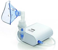 Laica inhalator voor aerosoltherapie met zuigerpomp, voor alle medicijnen te gebruiken Ideaal voor kinderen. bianco