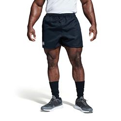 Canterbury Men's Professional Cotton Shorts | Rugby Short | Internal Drawstring & Pockets | Gym/Training Short, Black, 5XL