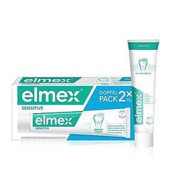 elmex Dentifrice Sensitive 2 x 75 ml – Nettoyage doux des dents et protection pour les dents sensibles à la douleur – Testé cliniquement pour des dents fortes et contre les caries