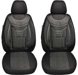 BREMER SITZBEZÜGE Fundas de Asiento para Coche compatibles con Mazda 3 1.Gen. Juego de 2003 – 2009 para Coche (2 Unidades), Color Negro