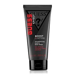 GUESS Effetto Grooming BOOST 2 in 1 per capelli e corpo con caffeina per uomo, 6,7 Fl Oz