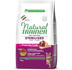Trainer Natural Sterilised vuxen med rå skinka och ärtfiber 10 kg, 10 000 g