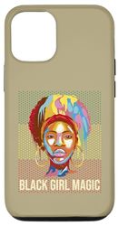 Carcasa para iPhone 15 Pro Traje mágico para niña negra - Afro Natural Art Queen