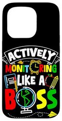 Actively Monitoring LIKE A Boss Actively Monitoring Boss Case for iPhone 15 Pro