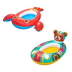 BESTWAY Barca Hinchable Infantil Diseños Surtidos Langosta y Oso Multicolor