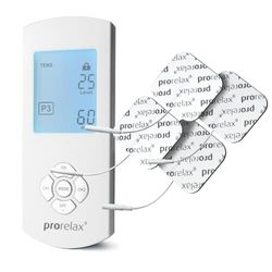prorelax TENS/EMS Duo Comfort | Aparato de electroestimulación | 2 terapias con un aparato | Terapia natural contra el dolor crónico y para la musculación | Con gran pantalla iluminada