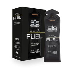 SIS BETA FUEL Confezione da 6 Gel, Forniscono Energia ed una Erogazione Isotonica Rapida di 80 g di Carboidrati, Adatto agli Esercizi di Resistenza, 60 ml - Gusto Arancia