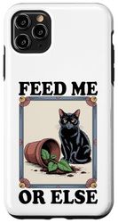 Feed Me Or Else Plante pour Chat Chaton Plantes Amoureux des chats Coque pour iPhone 11 Pro Max
