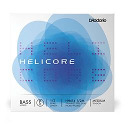 D'Addario Helicore hybride bas enkele E string Gemiddelde spanning 1/2 Scale