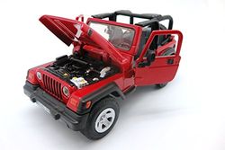 siku 4870, Fuoristrada Jeep Wrangler, 1:32, Metallo e Plastica, Rosso, Sterzatura Ackermann