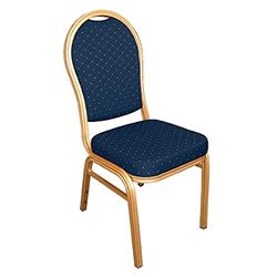 Bolero Aluminium Arched Back Banquet Chairs Blue for Wedding 940X440X470mm 4pc