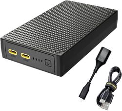 Nitecore Powerbank NB20000 Gen3 - Power Bank with 20000 mAh and Ultralight Carbon Fibre, Portable USB-C Charger, Fast Charging Power Delivery