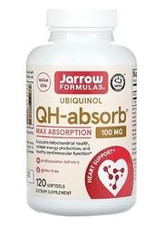 Jarrow Formulas Ubiquinol QH-absorb 100mg - 120 Softgels, Suplemento CoQ10 para Energía y Salud Cardiovascular