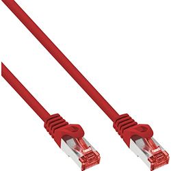 InLine® 76150R S/FTP Patch Cable 250 MHz PVC CCA 0.5 m/Red