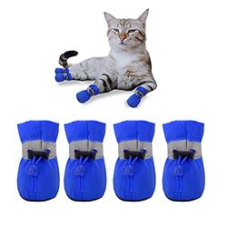 YAODHAOD Chaussures pour Chien - Bottes antidérapantes - Protection des Pattes - Ces Chaussures Confortables et Douces pour Chien sont dotées de Sangles réfléchissantes pour Petits Chiens (6, ROSEO)