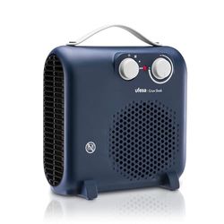 Ufesa Crux Dual Blue Elektrische verwarming, laag stroomverbruik, 2000 W, 3 standen, regelbare thermostaat, ventilatorkachel met draaggreep