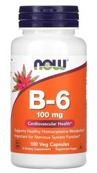 Now Foods – Vitamin B-6 | Essential for Energy Metabolism and Nervous System Health – 100mg, 100 Capsules