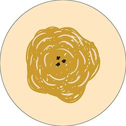 Bonateks, Ronde digitaal bedrukte muismat, antislip onderkant, voor kantoor en thuis, diameter: 22 cm