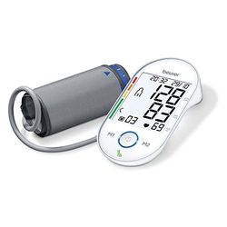 Beurer BM55 Upper Arm Blood Pressure Monitor | Medical device | XL upper-arm cuff (22-42cm) | HealthManager Pro USB-Uploader for on-going health monitoring | Arrhythmia detection
