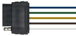 Ancor 8" Female Trailer Assembly 5-Wire 16AWG (1MM²) Green,Yellow,Brown,White,Blue, DAN-031 Other, Multicolor, One Size