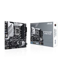 ASUS Prime Z790M-PLUS Placa Base Intel Z790 (Tres M.2, 10+1 DrMOS, DDR5, Intel 1 GB LAN, HDMI, USB 3.2 Gen 2x2 Type-C, USB 3.2 Gen 1 Type-C Frontal, compatibilidad con Thunderbolt, Aura Sync), Negro