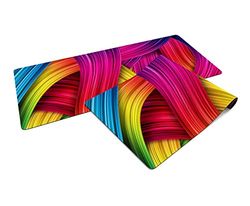 PLAYMATS Tappetino per mouse – Rainbow Waves 90 cm x 40 cm