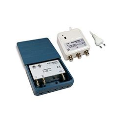 Metronic 432171 - Amplificador de TV ao ar livre, amplificador de mastro, 2 entradas UHF ajustáveis, proteção 4G