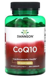 Swanson CoQ10 30mg - Suplemento Antioxidante para Salud Cardiovascular y Energía Celular - 240 Cápsulas Blandas de Alta Absorción