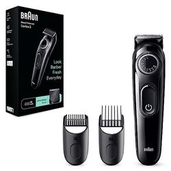 Braun Series 3 Rasoio Elettrico Barba, Con Lama Barba Ultra Affilata, Regolabarba Uomo 40 Lunghezze, 50 Minuti Di Utilizzo Senza Fili, BT3410 Nero