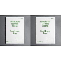Hygiplas 6063 Temperature Log Book Hygiene Kitchen Fridge Freezer Thermometer (Pack of 2)