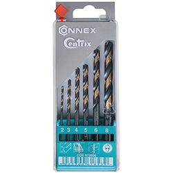 Connex COX972606 - Juego de brocas (2-8 mm, 6 piezas Centrix)