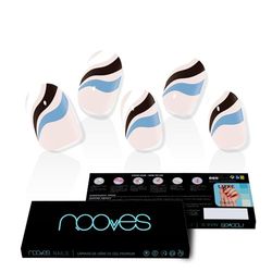 NOOVES - Żelowe folie do paznokci|Flowing Stream - Art Design 20 szt. Premium półutwardzone paznokcie żelowe naklejki na paznokcie,naklejki na paznokcie żelowe, zawiera 1 pilnik do paznokci i 1