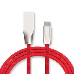Snellaadkabel voor iPhone 5/5S, Apple Lightning-oplader, 1 m, USB, snellaadaansluiting, rood