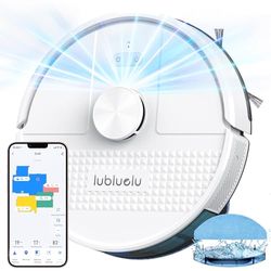 Lubluelu Robot Aspirapolvere Lavapavimenti con Mappatura 4500Pa a 5 Piani, Nuova Generazione Robot Lavapavimenti e Aspirapolvere, Robot Vacuum Mop 3 in 1 per Pavimento e Peli Animali (SL68W)
