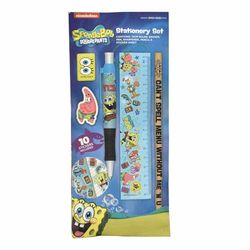 Thumbs Up SpongeBob Squarepants SpongeBob Squarepants Writing Set, 11 Piece Writing Set with Pencils, Erasers, Ruler & Co. Idea for All SpongeBob Fans
