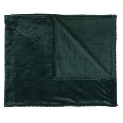 HOME DECO FACTORY, TX0130 - Manta de Franela con Relieve, Suave y cómoda, sofá o la Cama, fácil de Mantener, Dimensiones 120 x 150 cm, Color Verde fir
